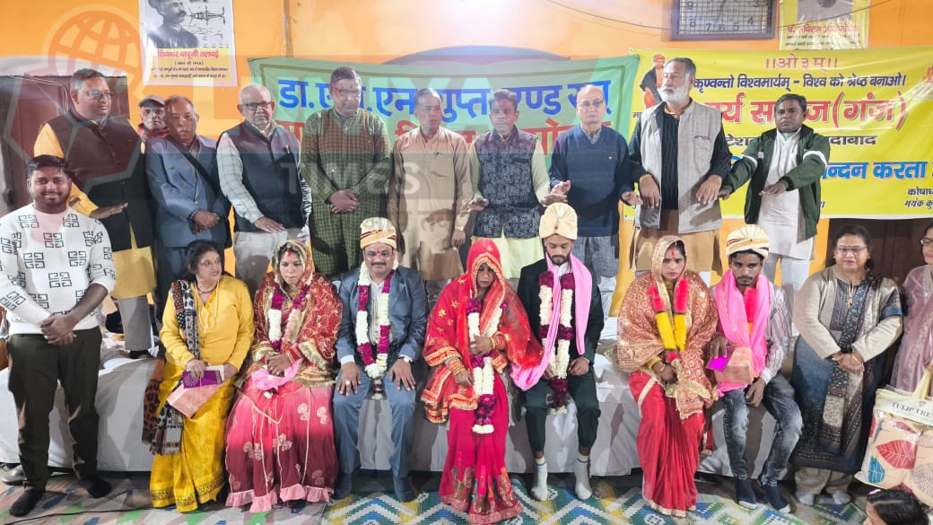 आर्य समाज मुरादाबाद में तीन जोड़े परिणय सूत्र में बंधे, दहेज रहित विवाह सम्पन्न 1 IMG 20250202 WA0056