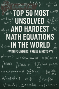 Top 50 Most Unsolved and Hardest Math Equations in the World 5 Top 50 Most Unsolved and Hardest Math Equations in the World (With Founders, Prizes & History)