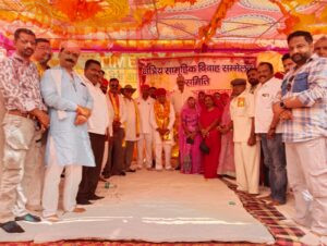 अक्षय तृतीया पर सिंगोली चारभुजा में क्षत्रिय समाज के 50 युगल बंधे परिणय सूत्र में 5 IMG 20250430 WA0033