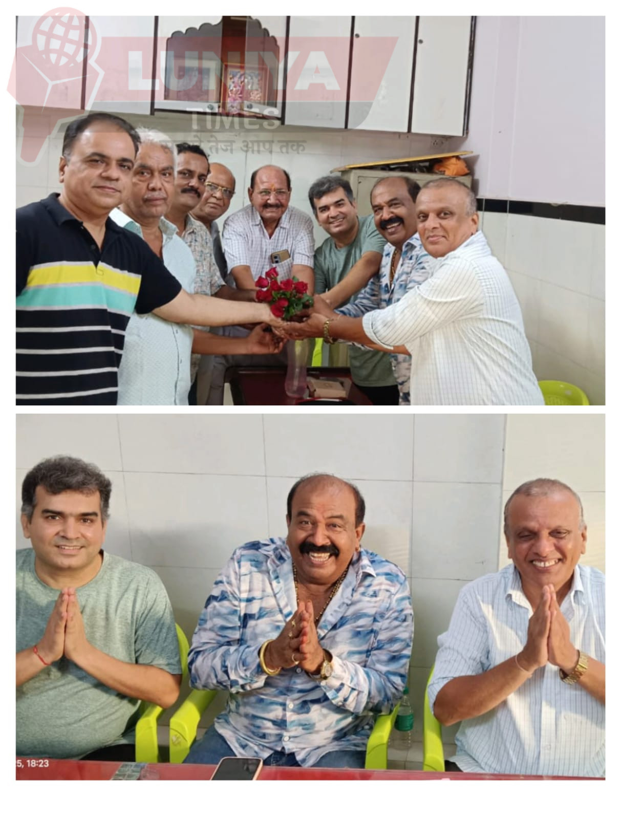 श्री गोडवाड श्रीमाली ब्राह्मण समाज मुंबई के हाल ही में हुए लोकतांत्रिक पद्धति से चुनाव के बाद आज सभी चुनाव अधिकारियों ने जीते हुए उम्मीदवारों को कार्यालय की चाबी सुपुर्द कर कार्यभार संभालने का आग्रह किया 1 IMG 20250601 WA0011
