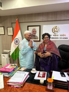 सांसद दामोदर अग्रवाल की दिल्ली में नितिन गडकरी और महिला आयोग अध्यक्ष विजया राहटकर से शिष्टाचार भेंट 4 IMG 20250624 WA0026