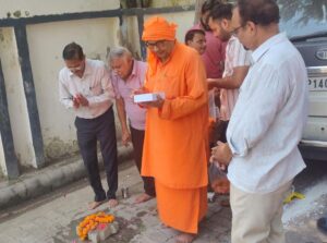 नौ देवी नौ उद्घाटन में किया भूमि पूजन। उमड़े क्षेत्रीय लोग 2 IMG 20250926 WA0011
