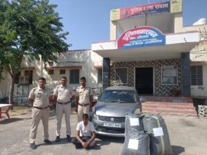 स्विफ्ट कार से 60 किलो डोडा पोस्त बरामद, एक तस्कर गिरफ्तार, एक फरार 2 WhatsApp Image 2025 10 15 at 18.04.51 1