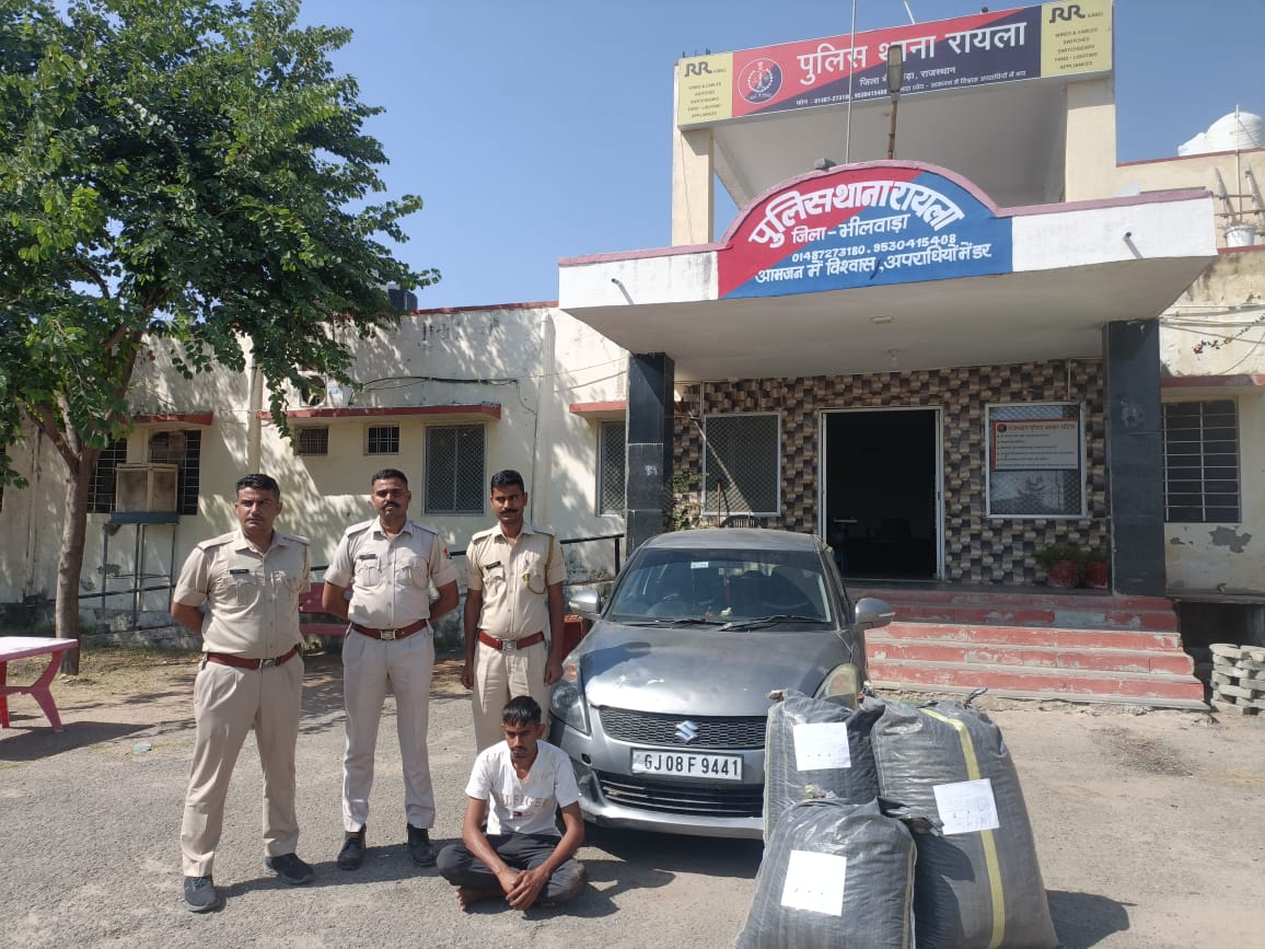 स्विफ्ट कार से 60 किलो डोडा पोस्त बरामद, एक तस्कर गिरफ्तार, एक फरार 1 WhatsApp Image 2025 10 15 at 18.04.51 1