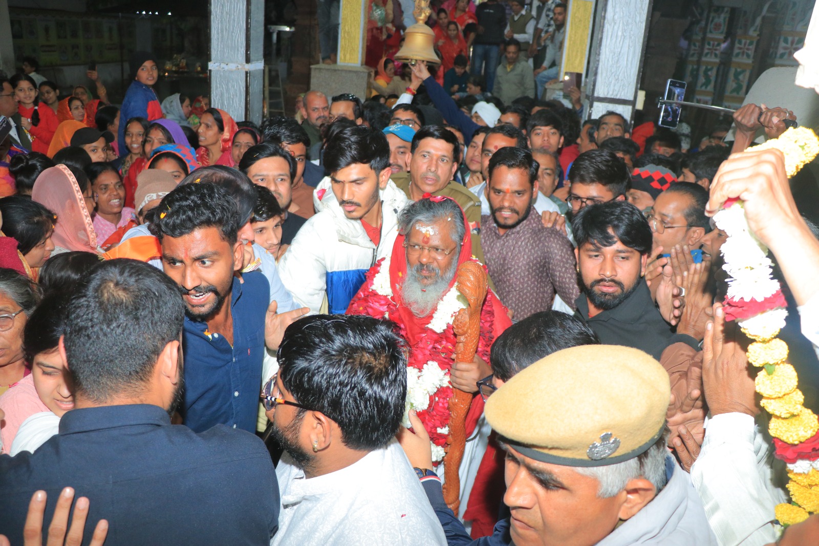 कृष्णगिरी पीठाधीश्वर जगद्गुरू वसंत विजयानंद गिरी महाराज ने पाली में किए देव दर्शन 1 IMG 20260203 WA0016