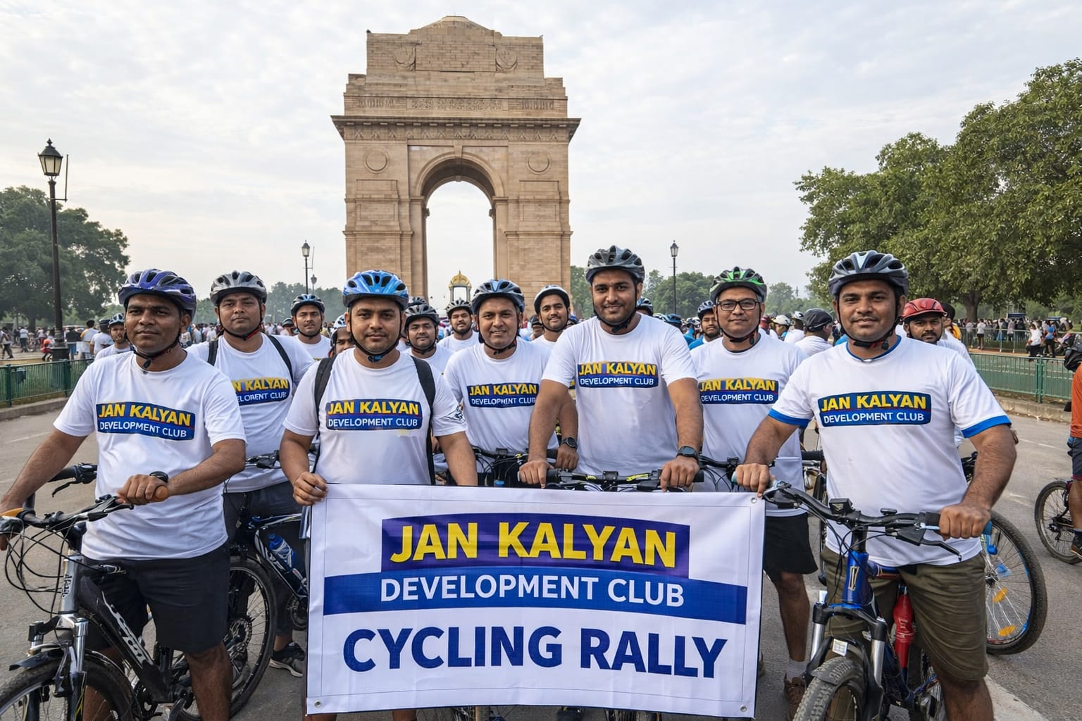 जन कल्याण डेवलपमेंट क्लब की साइकिल रैली, इंडिया गेट से लाल किला तक जागरूकता संदेश 1 WhatsApp Image 2026 02 14 at 12.48.17 PM